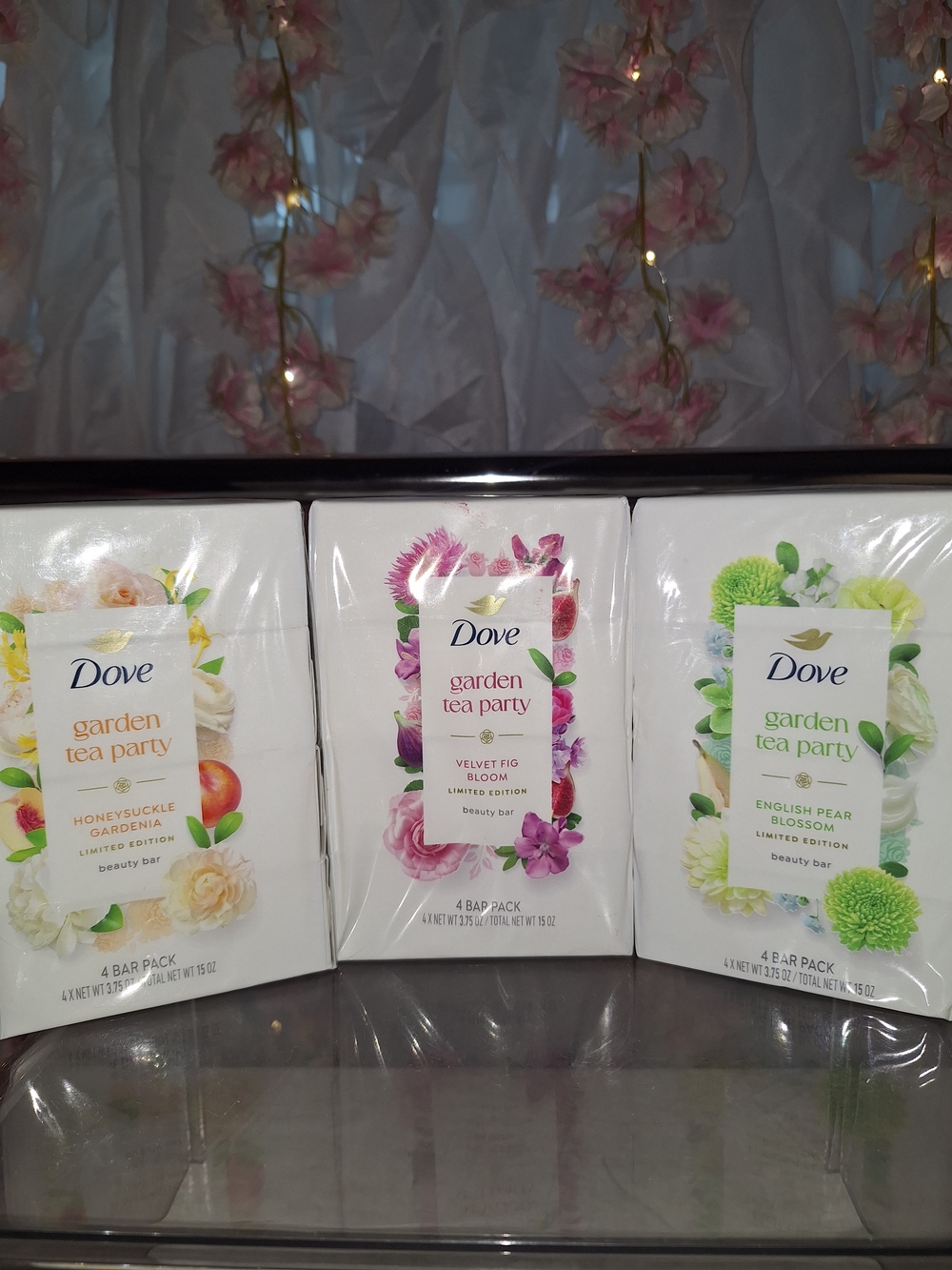 Dove Garden Tea Party Soap Bar 4-Bar Pack - Floral Scents